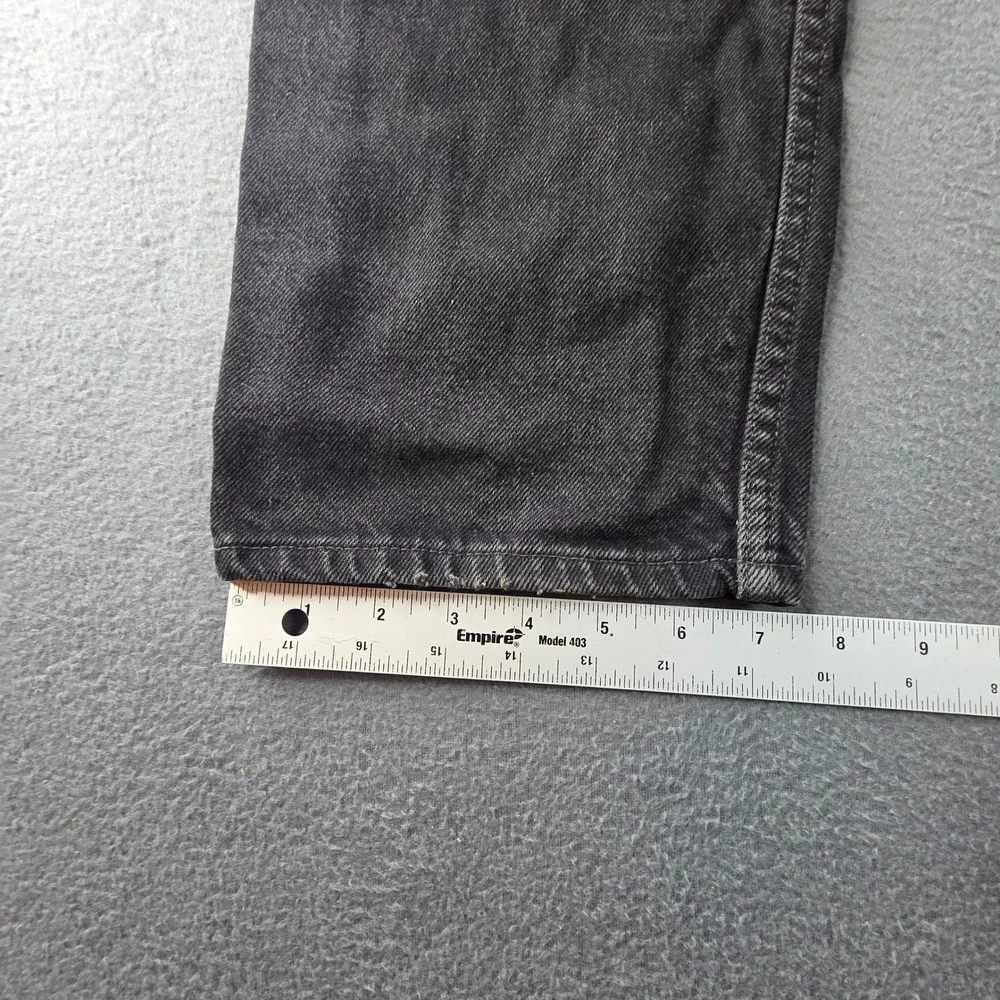 Vintage Levis 550 Mens Black Relaxed Straight Leg Denim Jeans 32x34 Faded Cotton